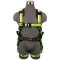 Safewaze PRO+ Construction Harness: 1D, QC Chest, TB Legs, M, No Side D-Rings 021-1435